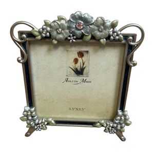 Ashleigh Manor Bouquet Blue Floral Rhinestone Picture Frame